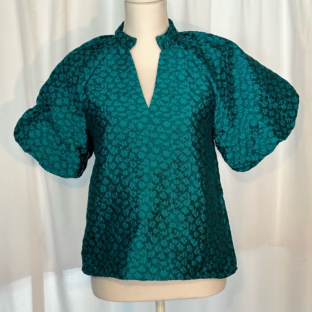 The Pant Store Embroidered Brocade Style Blouse. Size XS.
